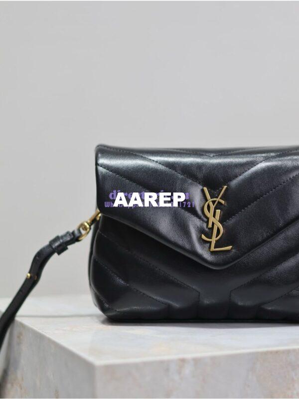 Replica Yves Saint Laurent YSL Loulou Toy Bag In Matelassé "Y" Leather 467072 Black 3