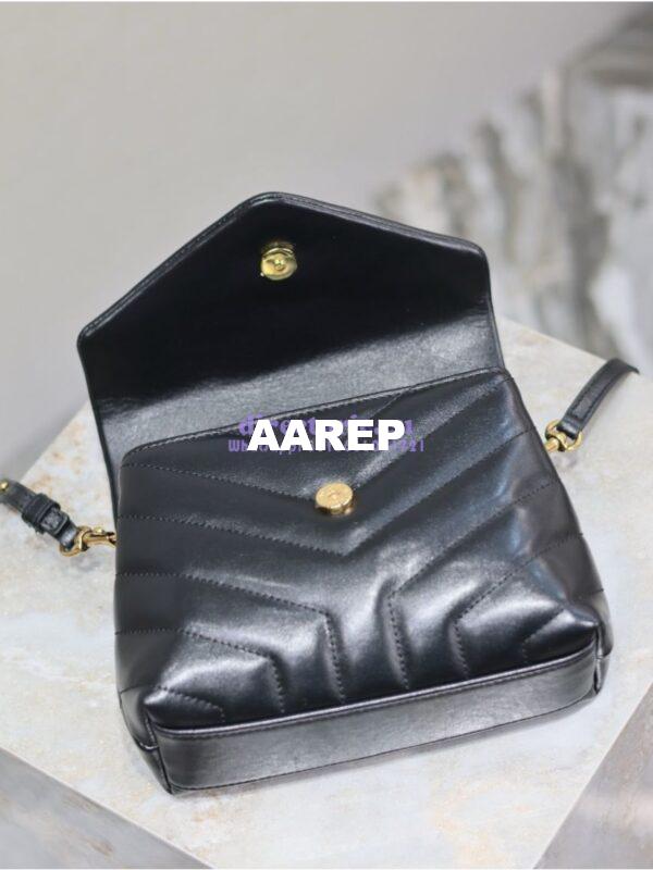 Replica Yves Saint Laurent YSL Loulou Toy Bag In Matelassé "Y" Leather 467072 Black 8