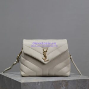 Replica Yves Saint Laurent YSL Loulou Toy Bag In Matelassé "Y" Leather 467072 Blanc