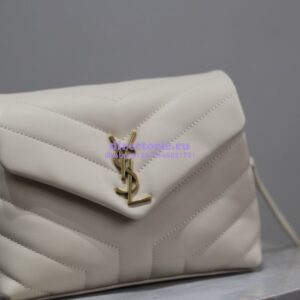 Replica Yves Saint Laurent YSL Loulou Toy Bag In Matelassé "Y" Leather 467072 Blanc 2