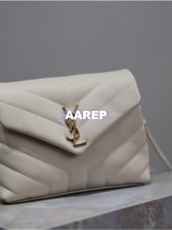 Replica Yves Saint Laurent YSL Loulou Toy Bag In Matelassé "Y" Leather 467072 Blanc 2
