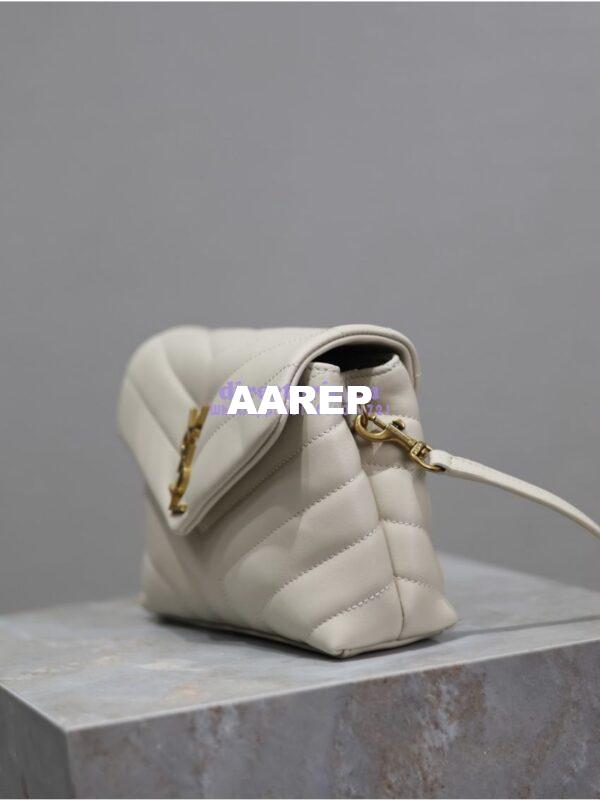 Replica Yves Saint Laurent YSL Loulou Toy Bag In Matelassé "Y" Leather 467072 Blanc 4