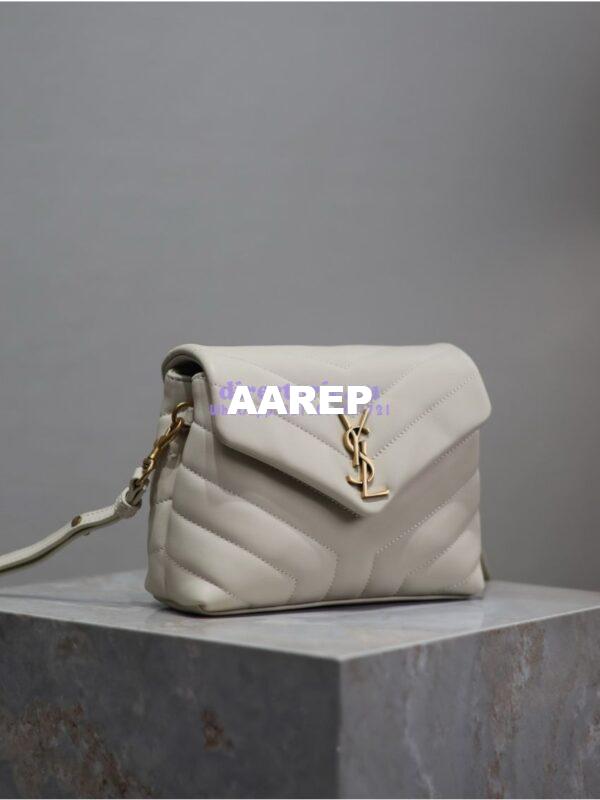 Replica Yves Saint Laurent YSL Loulou Toy Bag In Matelassé "Y" Leather 467072 Blanc 6