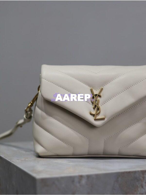 Replica Yves Saint Laurent YSL Loulou Toy Bag In Matelassé "Y" Leather 467072 Blanc 7