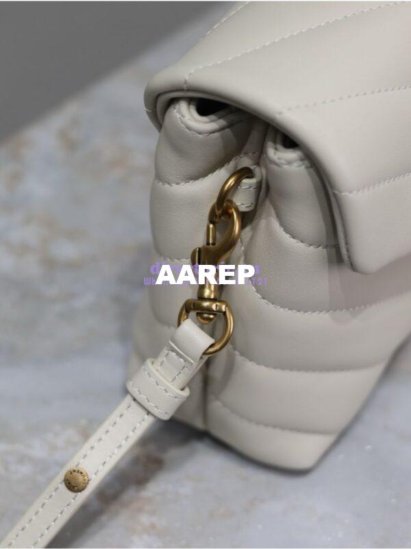 Replica Yves Saint Laurent YSL Loulou Toy Bag In Matelassé "Y" Leather 467072 Blanc 8