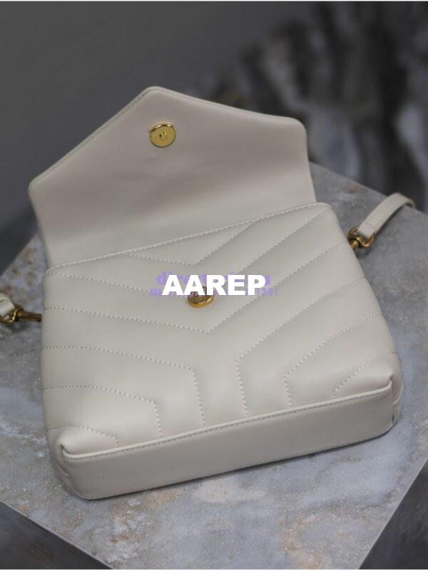 Replica Yves Saint Laurent YSL Loulou Toy Bag In Matelassé "Y" Leather 467072 Blanc 9