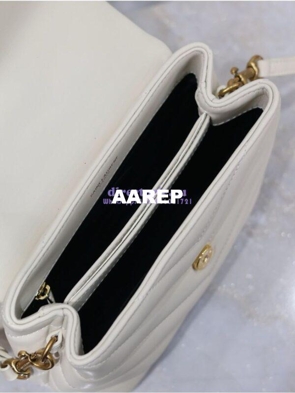 Replica Yves Saint Laurent YSL Loulou Toy Bag In Matelassé "Y" Leather 467072 Blanc 10