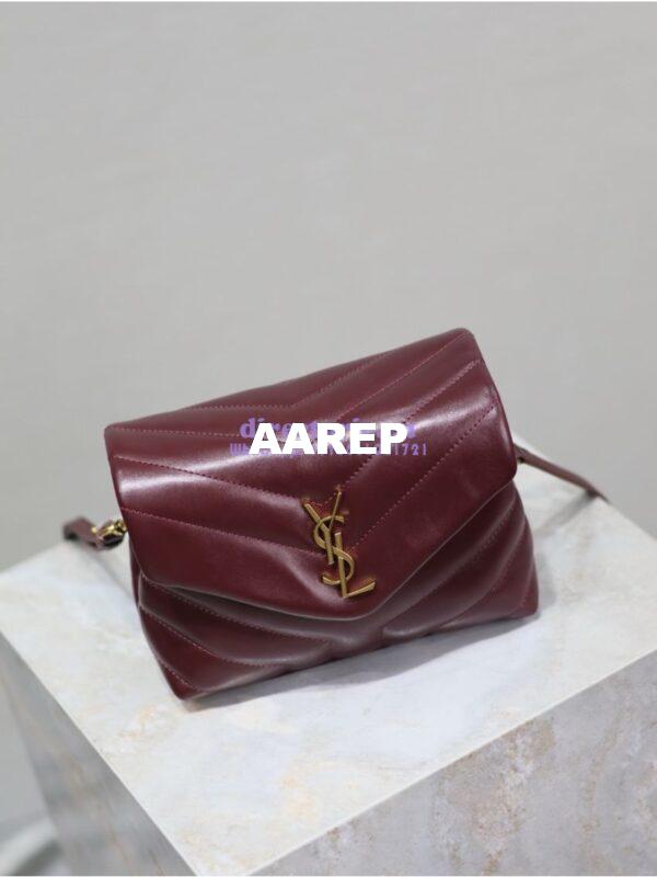 Replica Yves Saint Laurent YSL Loulou Toy Bag In Matelassé "Y" Leather 467072 Dark Red Wine 4