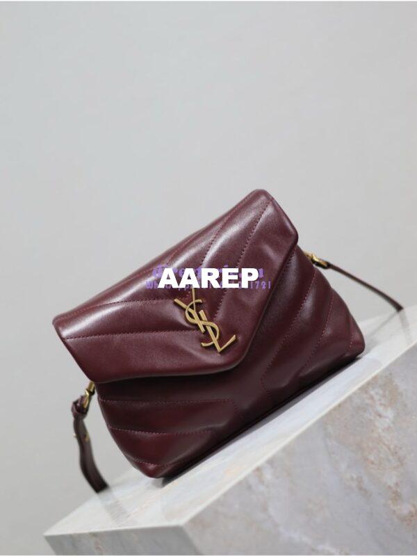 Replica Yves Saint Laurent YSL Loulou Toy Bag In Matelassé "Y" Leather 467072 Dark Red Wine 6
