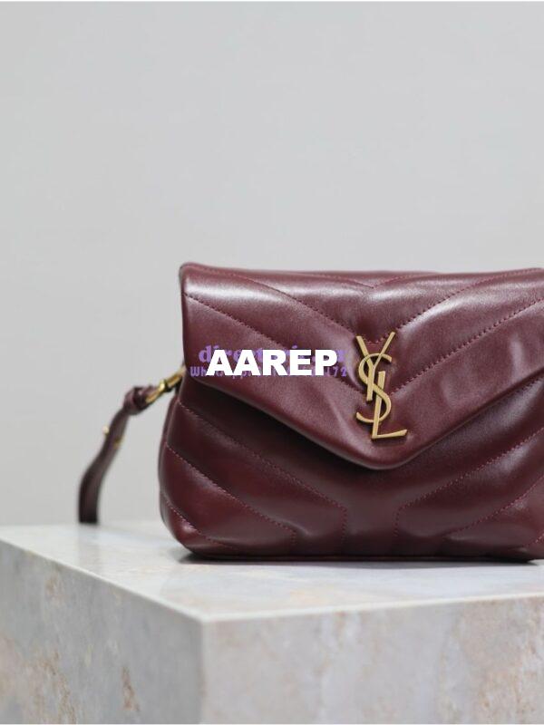 Replica Yves Saint Laurent YSL Loulou Toy Bag In Matelassé "Y" Leather 467072 Dark Red Wine 7