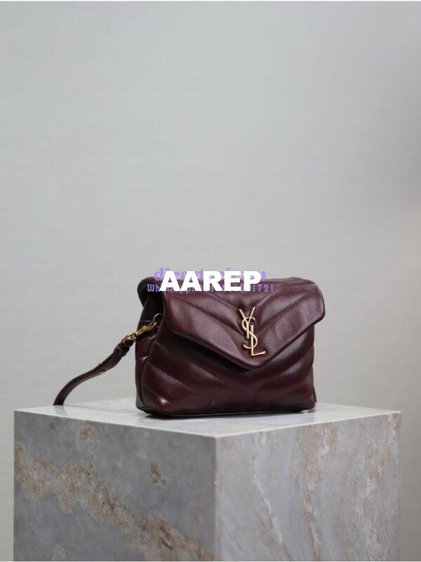 Replica Yves Saint Laurent YSL Loulou Toy Bag In Matelassé "Y" Leather 467072 Dark Red Wine 8