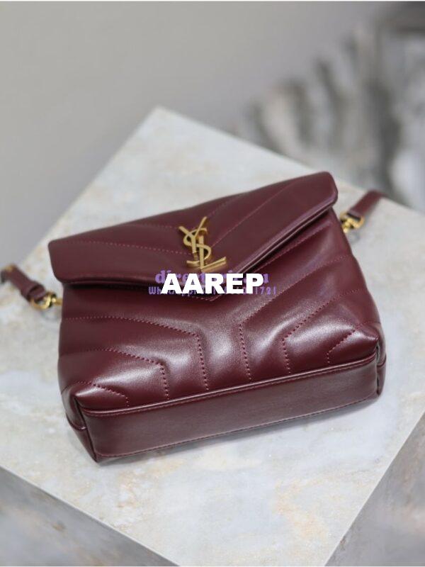 Replica Yves Saint Laurent YSL Loulou Toy Bag In Matelassé "Y" Leather 467072 Dark Red Wine 10