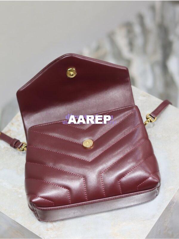 Replica Yves Saint Laurent YSL Loulou Toy Bag In Matelassé "Y" Leather 467072 Dark Red Wine 15