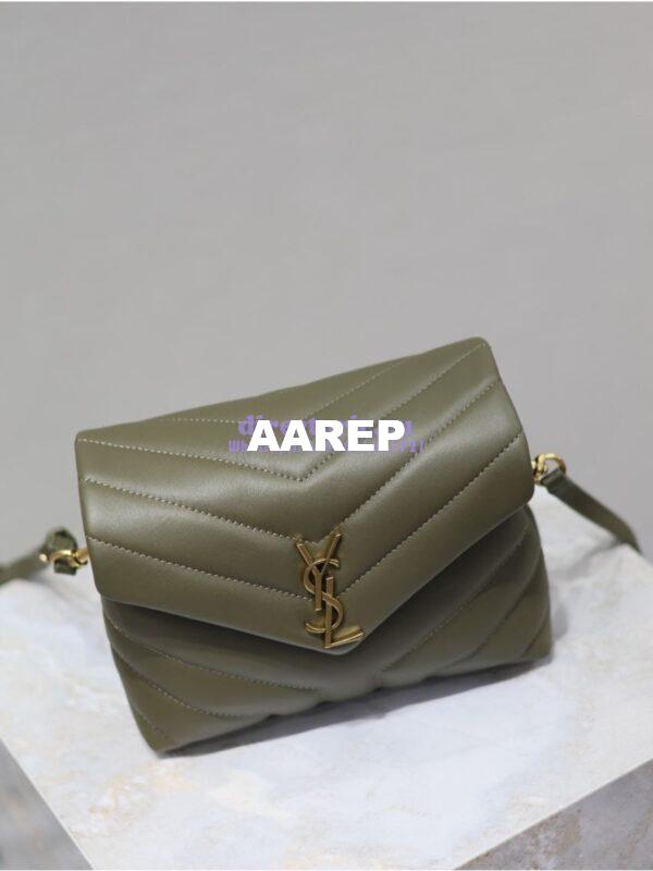 Replica Yves Saint Laurent YSL Loulou Toy Bag In Matelassé "Y" Leather 467072 Light Musk 6