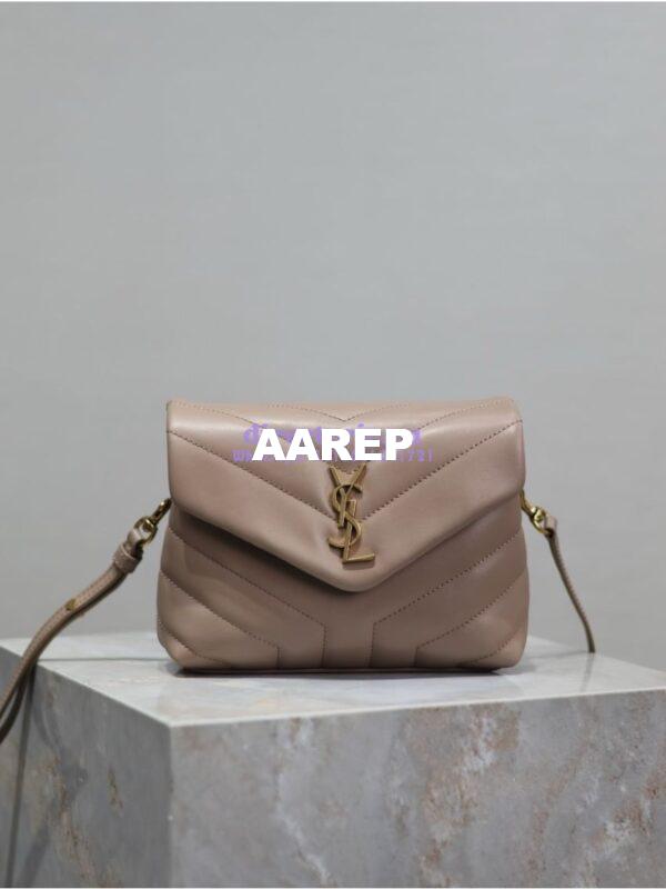 Replica Yves Saint Laurent YSL Loulou Toy Bag In Matelassé "Y" Leather 467072 Powder Pink 3