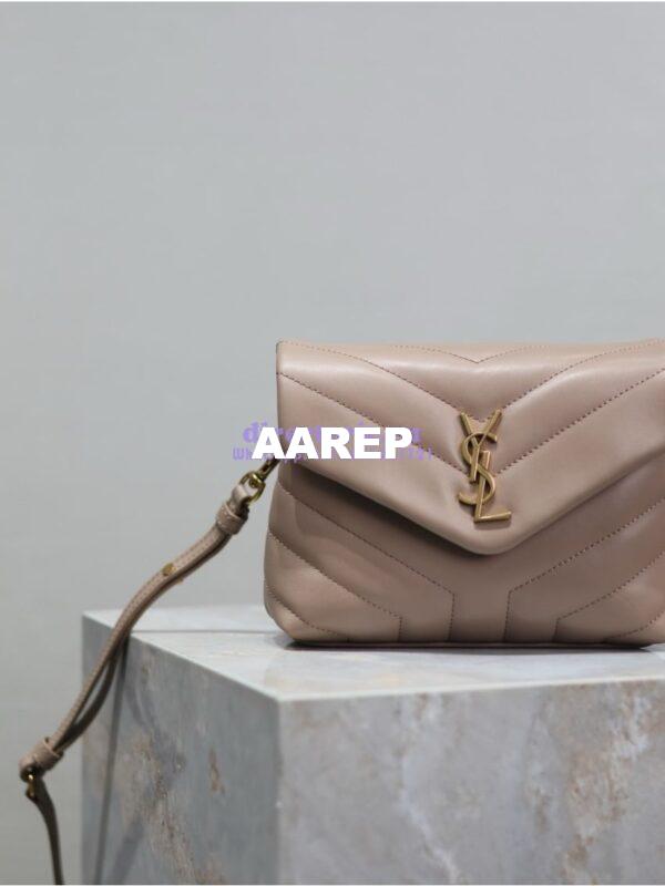 Replica Yves Saint Laurent YSL Loulou Toy Bag In Matelassé "Y" Leather 467072 Powder Pink 7