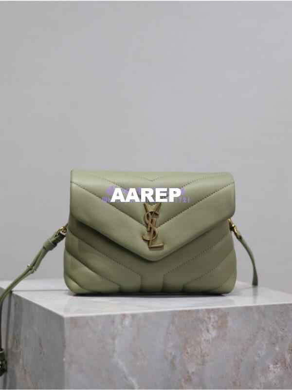 Replica Yves Saint Laurent YSL Loulou Toy Bag In Matelassé "Y" Leather 467072 Avocado 3