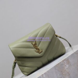 Replica Yves Saint Laurent YSL Loulou Toy Bag In Matelassé "Y" Leather 467072 Avocado 2