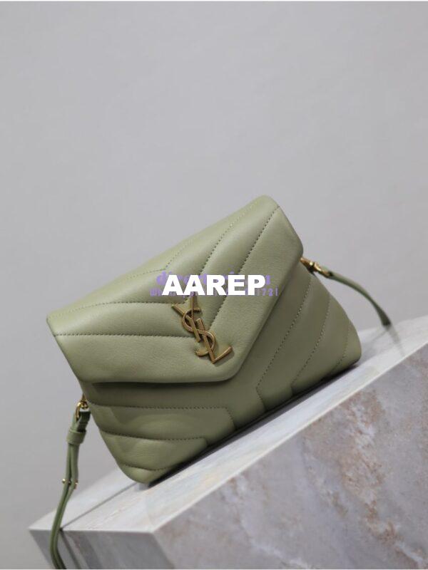 Replica Yves Saint Laurent YSL Loulou Toy Bag In Matelassé "Y" Leather 467072 Avocado 4