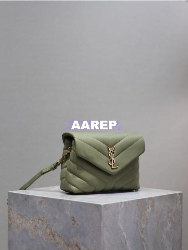 Replica Yves Saint Laurent YSL Loulou Toy Bag In Matelassé "Y" Leather 467072 Avocado 7
