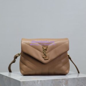 Replica Yves Saint Laurent YSL Loulou Toy Bag In Matelassé "Y" Leather 467072 Caramel