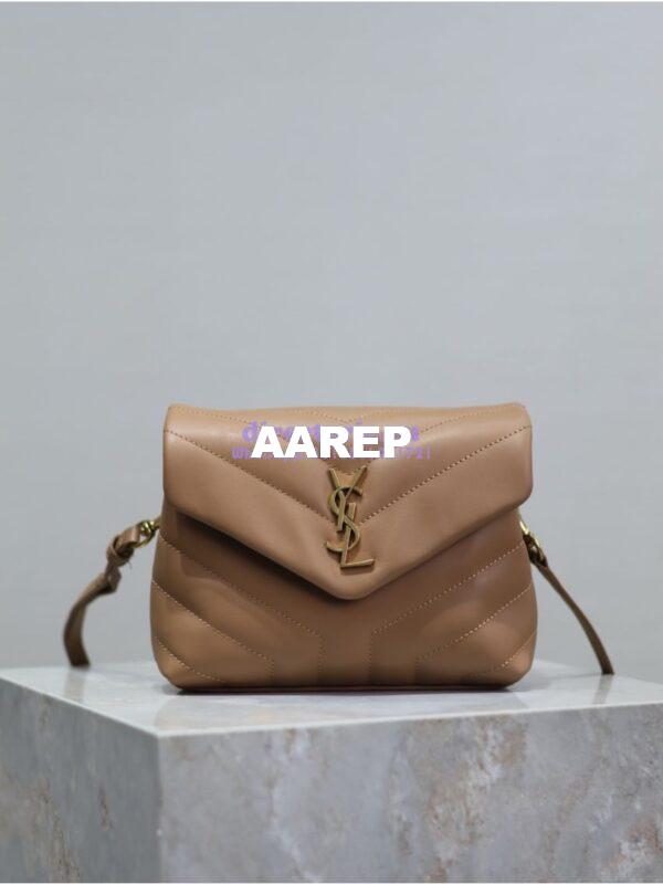 Replica Yves Saint Laurent YSL Loulou Toy Bag In Matelassé "Y" Leather 467072 Caramel