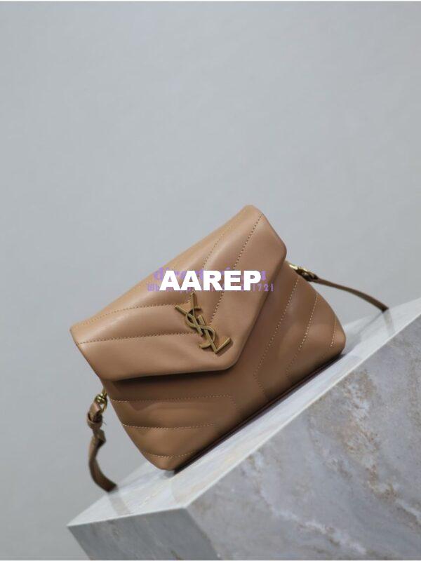 Replica Yves Saint Laurent YSL Loulou Toy Bag In Matelassé "Y" Leather 467072 Caramel 2