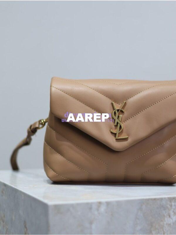 Replica Yves Saint Laurent YSL Loulou Toy Bag In Matelassé "Y" Leather 467072 Caramel 4
