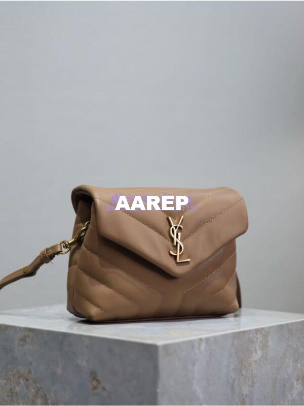 Replica Yves Saint Laurent YSL Loulou Toy Bag In Matelassé "Y" Leather 467072 Caramel 7