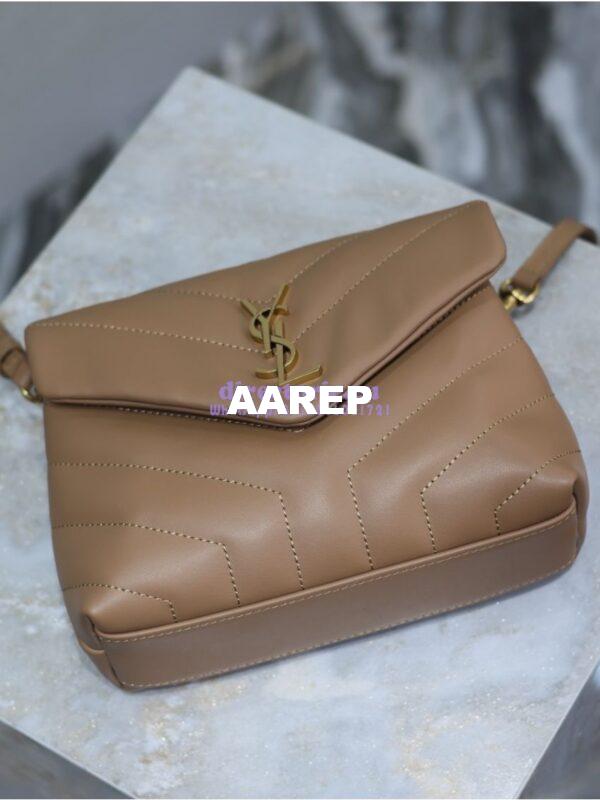 Replica Yves Saint Laurent YSL Loulou Toy Bag In Matelassé "Y" Leather 467072 Caramel 9