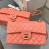 Replica Chanel Small Classic Double Flap Bag in Light Gold Hardware 23cm Quilted Caviar Cobalt Blue 2