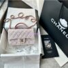 Replica Chanel Tweed Mini Flap Bag With Top Handle Light Pink AS2431 with Light Gold Hardware