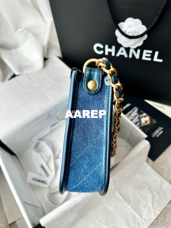 Replica Chanel Hobo Handbag AS4666 Washed-Denim Blue 4