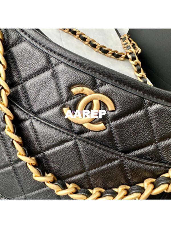 Replica Chanel Hobo Handbag AS4666 Calfskin Black 4