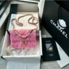 Replica Chanel 24P Grained Calfskin Pouch with Chain AP3943 White 2