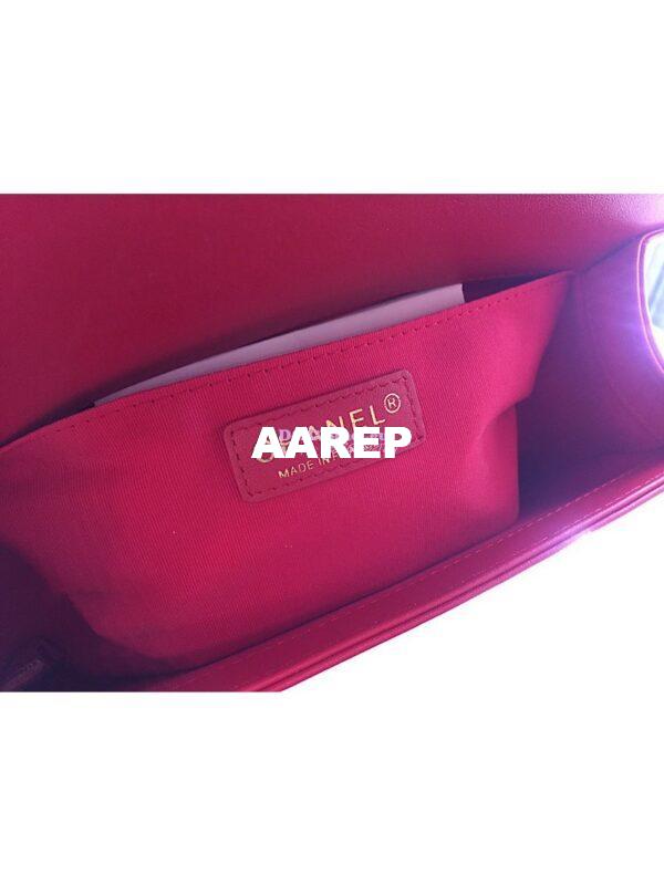 Replica Chanel Boy Flap Bag with Handle Calfskin A94804 Red 10