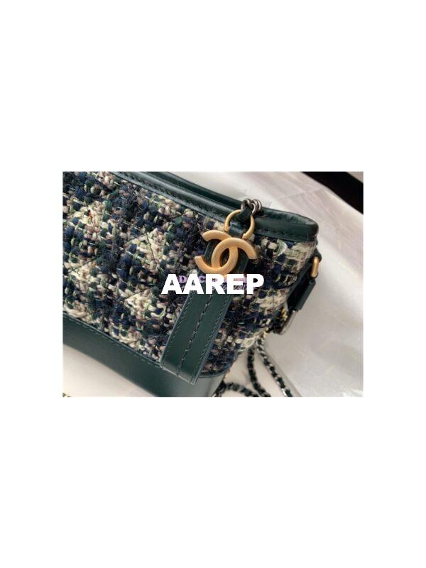Replica Chanel Gabrielle Hobo Bag Tweed A91810 green 4