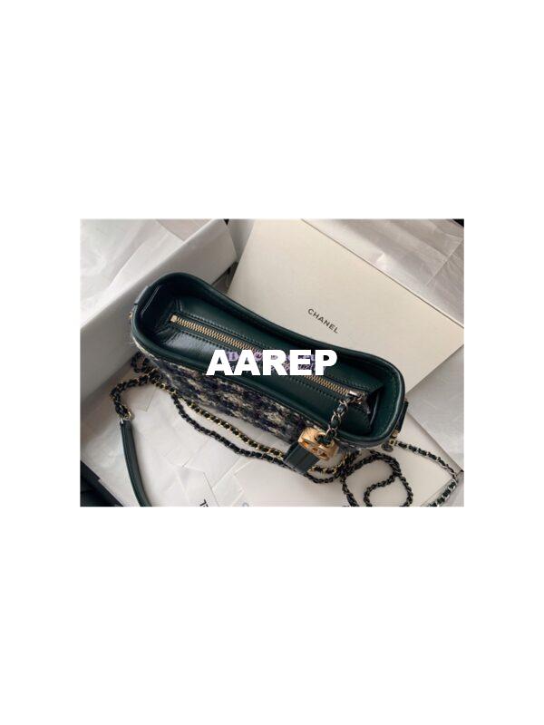 Replica Chanel Gabrielle Hobo Bag Tweed A91810 green 5