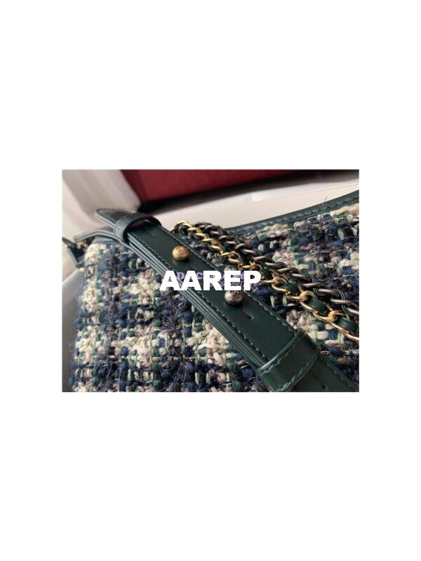 Replica Chanel Gabrielle Hobo Bag Tweed A91810 green 9