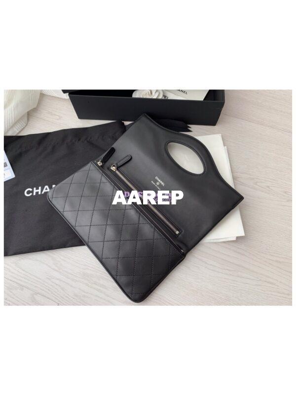 Replica Chanel 31 Pouch A70520 Lambskin Black 6