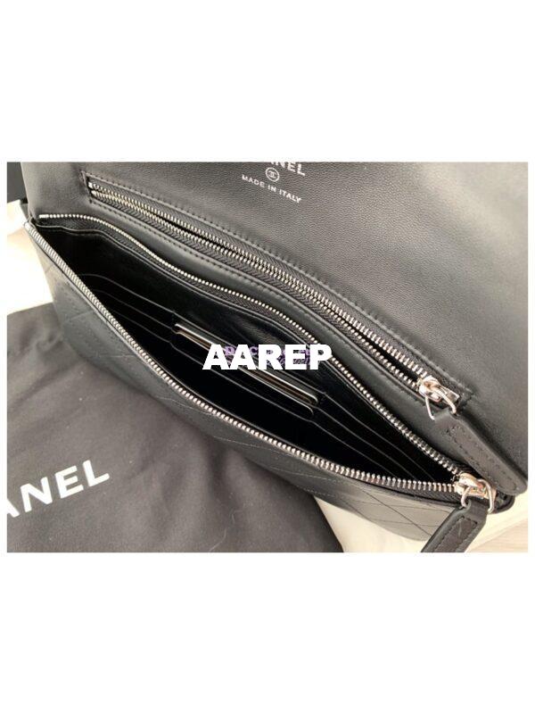 Replica Chanel 31 Pouch A70520 Lambskin Black 9