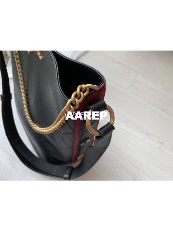 Replica Chanel Calfskin Hobo Bag A57576 Black with Red Trimmed 7