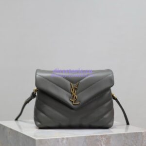 Replica Yves Saint Laurent YSL Loulou Toy Bag In Matelassé "Y" Leather 467072 Gray 2
