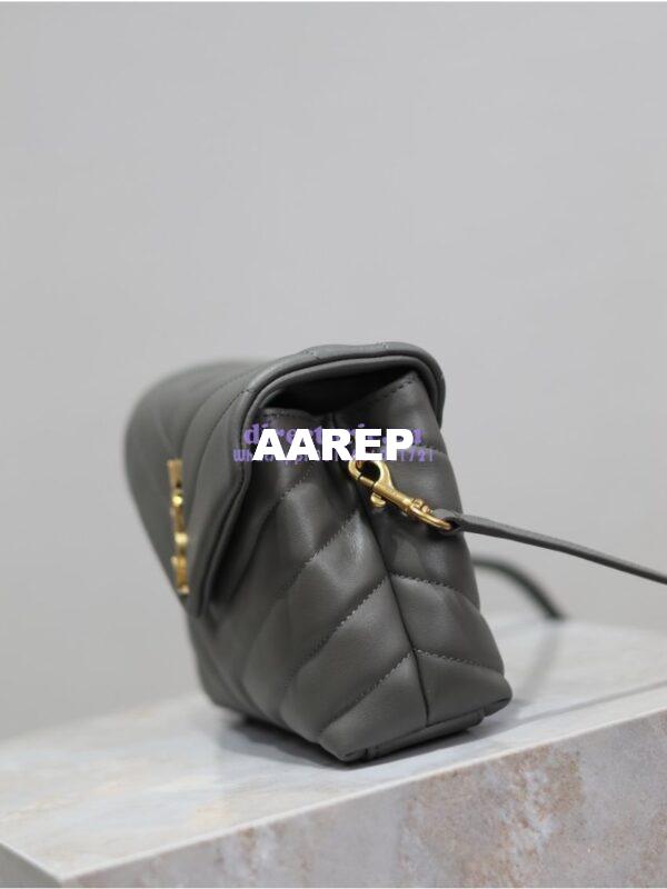 Replica Yves Saint Laurent YSL Loulou Toy Bag In Matelassé "Y" Leather 467072 Gray 6