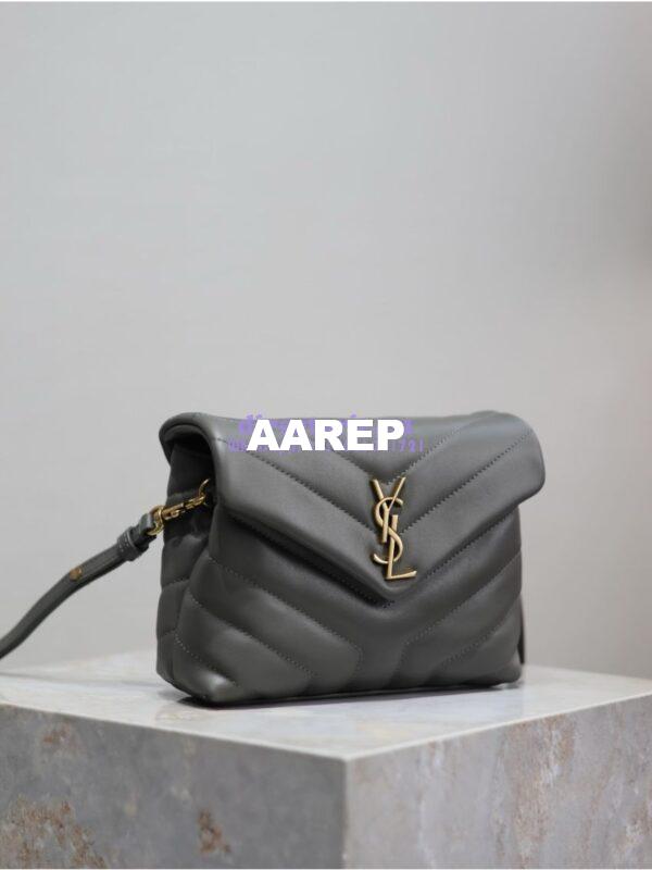 Replica Yves Saint Laurent YSL Loulou Toy Bag In Matelassé "Y" Leather 467072 Gray 8
