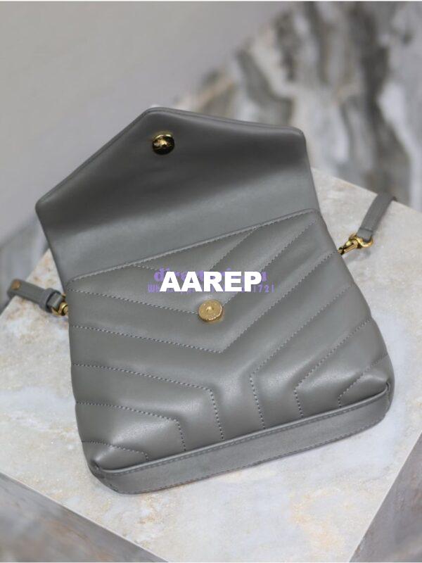 Replica Yves Saint Laurent YSL Loulou Toy Bag In Matelassé "Y" Leather 467072 Gray 11