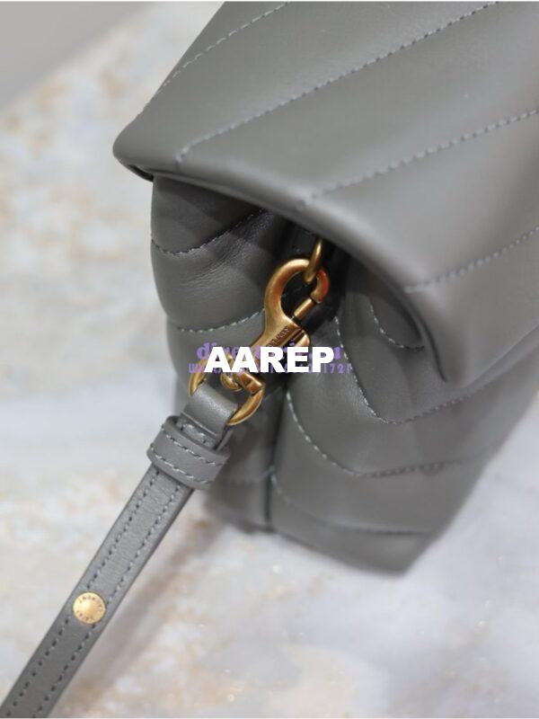 Replica Yves Saint Laurent YSL Loulou Toy Bag In Matelassé "Y" Leather 467072 Gray 13