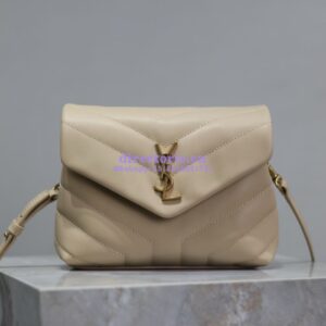 Replica Yves Saint Laurent YSL Loulou Toy Bag In Matelassé "Y" Leather 467072 Beige