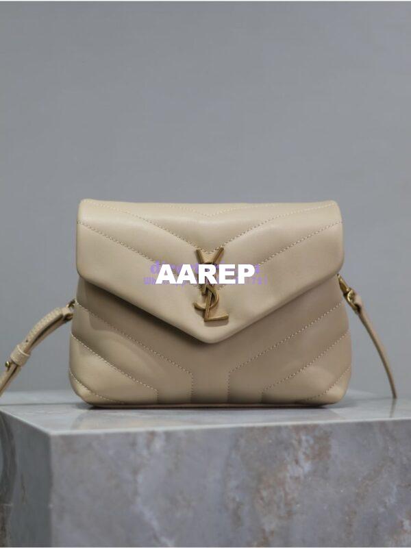 Replica Yves Saint Laurent YSL Loulou Toy Bag In Matelassé "Y" Leather 467072 Beige