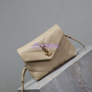 Replica Yves Saint Laurent YSL Loulou Toy Bag In Matelassé "Y" Leather 467072 Beige 2
